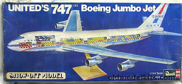 Revell 1/144 United 747-122 Jumbo Jet Show-Off - Cut Away With Full Interior, H197 plastic model kit